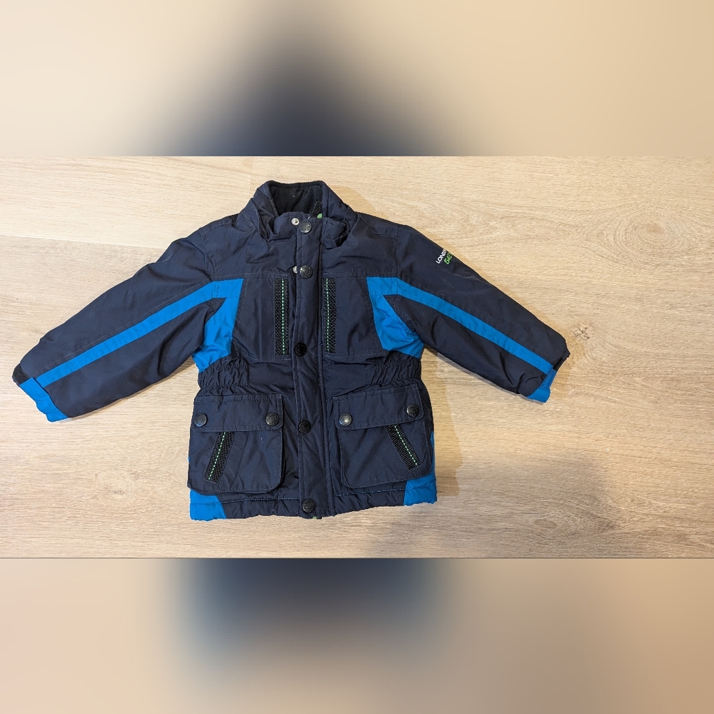 London Fog Kids Dark and Light Blue Puffer Jacket